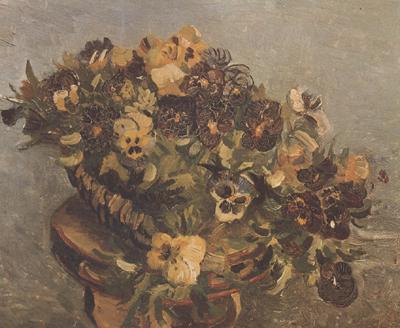 Vincent Van Gogh Tambouring with Pansies (nn04) oil painting picture